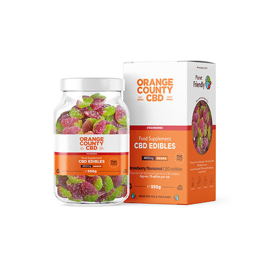 Orange County CBD 4800mg Gummies - Large Pack - Variety: Gummy Strawberries