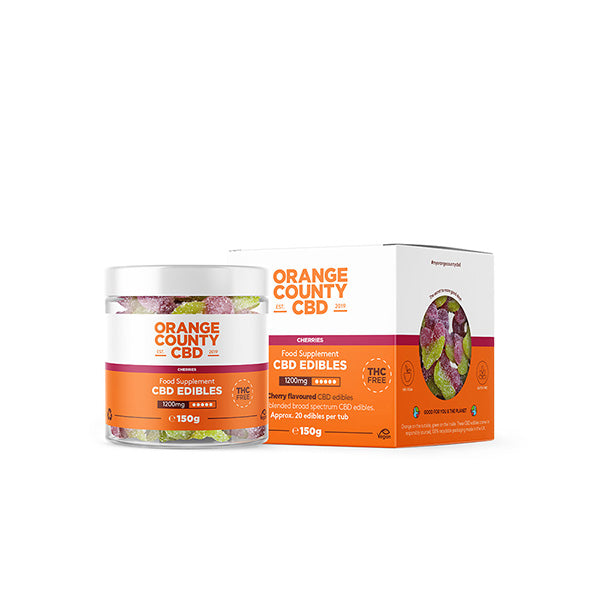 Orange County CBD 1200mg Gummies - Small Pack - Variety: Gummy Cubes