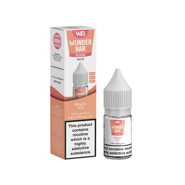 20mg Wunderbar 6000 Salts 10ml Nic Salts (60PG/40VG) - Flavour: Gummy Bear