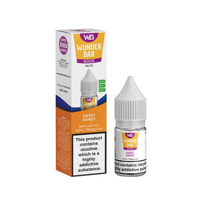 20mg Wunderbar 6000 Salts 10ml Nic Salts (60PG/40VG) - Flavour: Raspberry Pineapple
