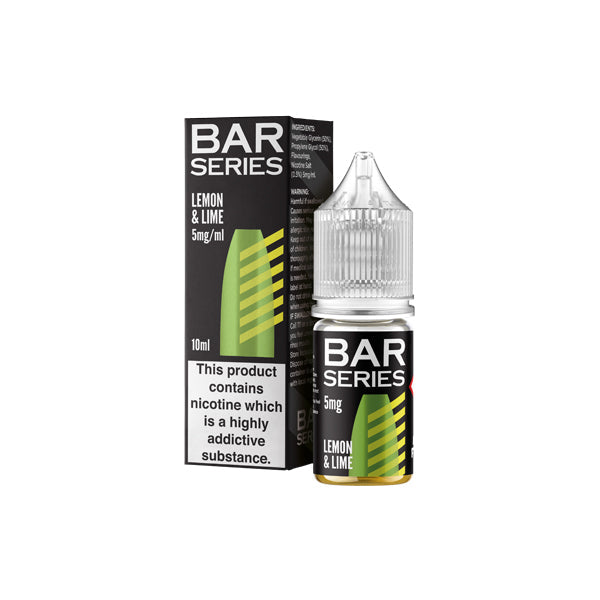 5mg Bar Series 10ml Nic Salts (50VG/50PG) - Flavour: Lemon & Lime