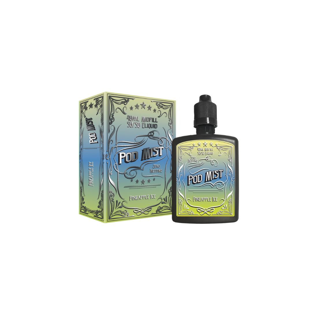 0mg Pod Mist Midfill 40ml Shortfill (50VG/50PG) - Flavour: Strawberry Ice