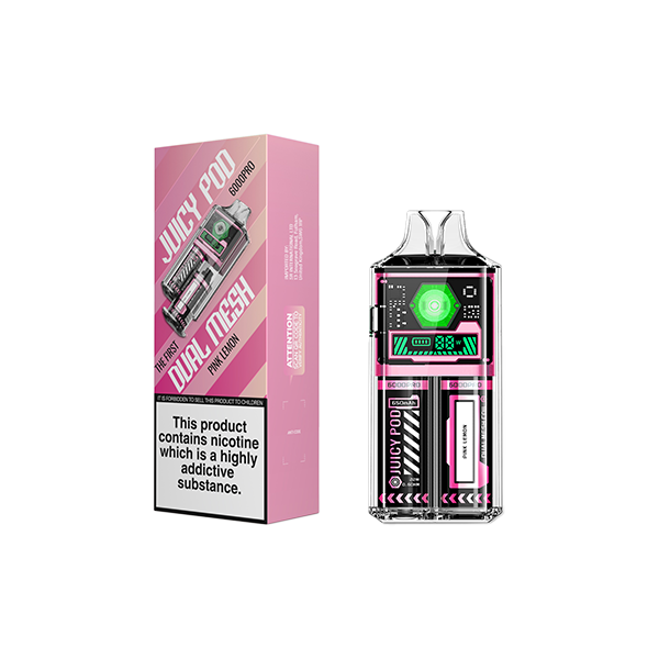 20mg Juicy Pod 6000 Pro Disposable Vape Kit 6000 Puffs - Flavour: Blueberry Sour Raspberry