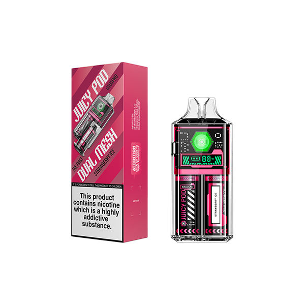 20mg Juicy Pod 6000 Pro Disposable Vape Kit 6000 Puffs (Buy 1 Get 1 Free) - Flavour: Lemon Lime