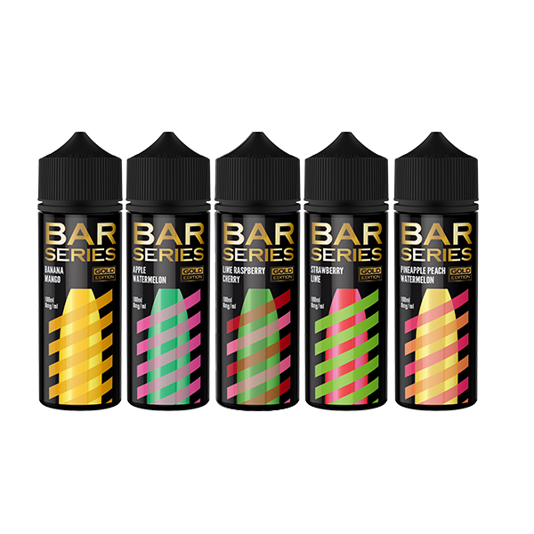 0mg Bar Series Gold Edition 100ml Shortfill (70VG/30PG) - Flavour: Pineapple Peach Watermelon