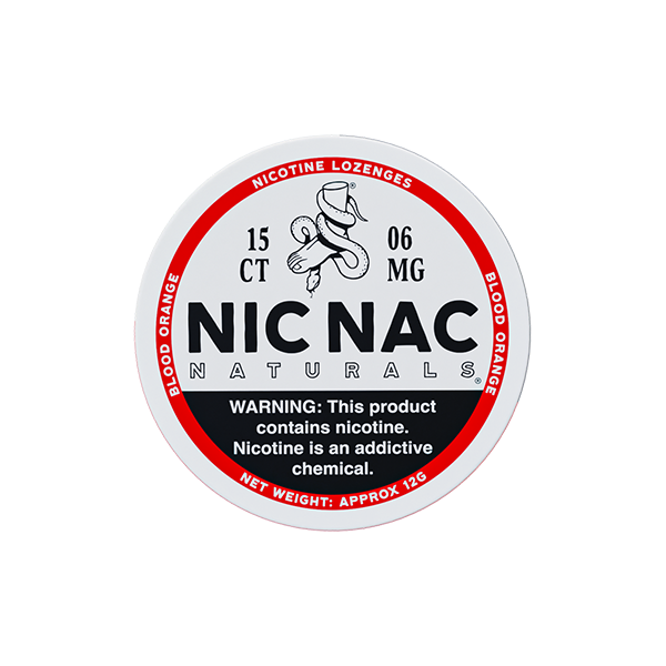 6mg Nic Nac Naturals Nicotine - 15 Lozenge Tablets - Flavour: Grapefruit