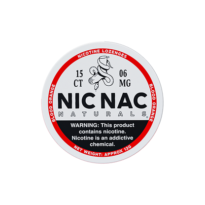 6mg Nic Nac Naturals Nicotine Pouch - Flavour: Blood Orange