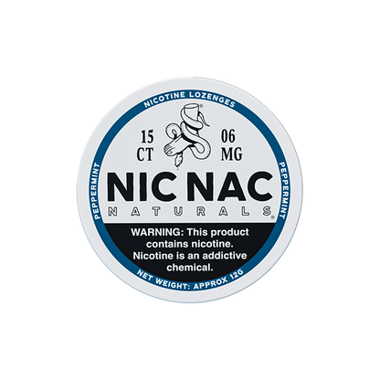 6mg Nic Nac Naturals Nicotine - 15 Lozenge Tablets (Buy 2 Get 1 Free) - Flavour: Spearmint