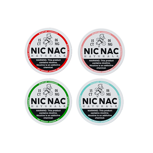 6mg Nic Nac Naturals Nicotine - 15 Lozenge Tablets (Buy 2 Get 1 Free) - Flavour: Blood Orange