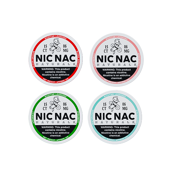 6mg Nic Nac Naturals Nicotine - 15 Lozenge Tablets - Flavour: Spearmint