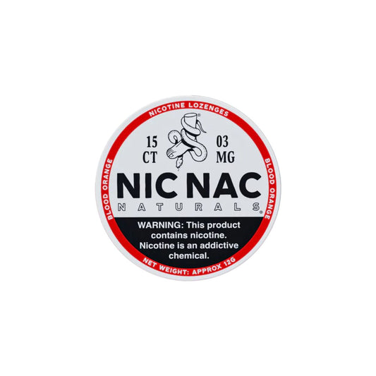 3mg Nic Nac Naturals Nicotine - 15 Lozenge Tablets - Flavour: Blood Orange