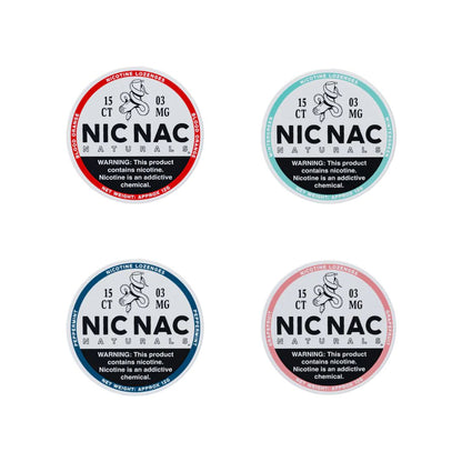 3mg Nic Nac Naturals Nicotine - 15 Lozenge Tablets - Flavour: Blood Orange