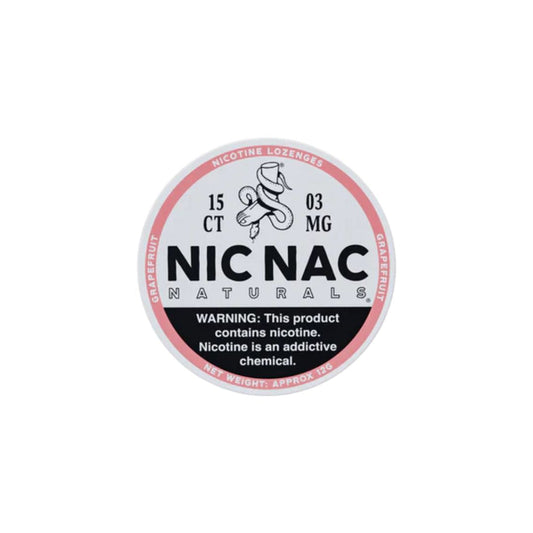 3mg Nic Nac Naturals Nicotine - 15 Lozenge Tablets (Buy 2 Get 1 Free) - Flavour: Grapefruit