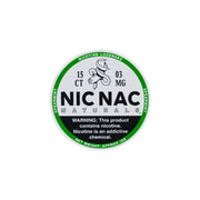 3mg Nic Nac Naturals Nicotine - 15 Lozenge Tablets - Flavour: Peppermint