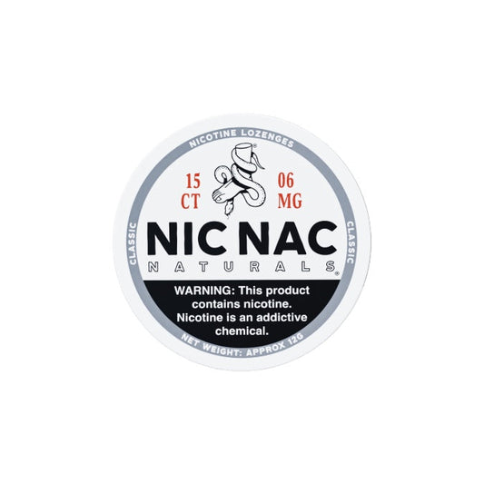6mg Nic Nac Naturals Nicotine - 15 Lozenge Tablets (Buy 2 Get 1 Free) - Flavour: Spearmint