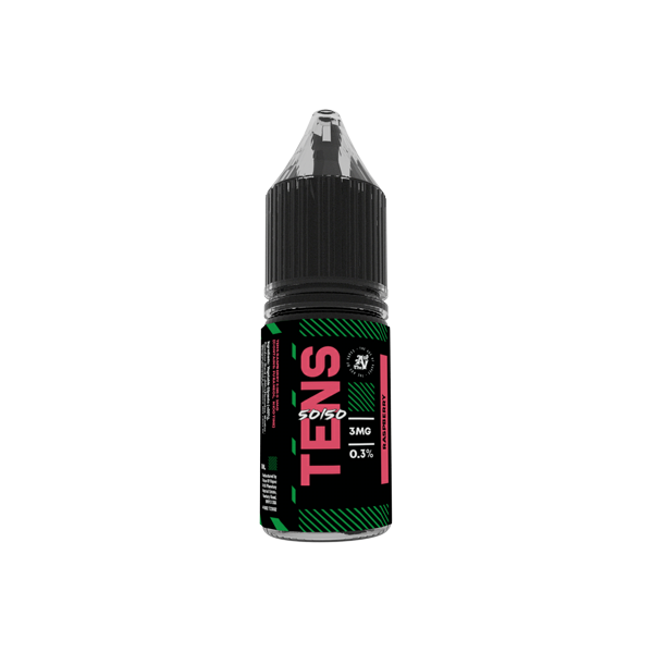 6mg Tens 50/50 10ml (50VG/50PG) - (Full Box) Pack Of 10 - Flavour: Black Ice