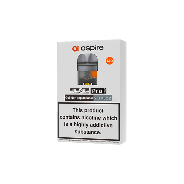 Aspire Flexus Pro Replacement Empty Pods 2ml (0.6Ohm, 1.0Ohm) - Resistance: 0.6 Ohms