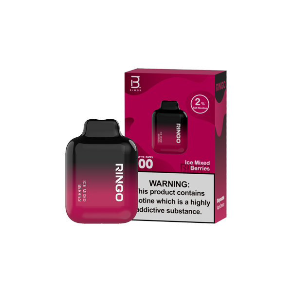 20mg B+MOR Ringo Dual Mesh Disposable Vape Device 600 Puffs - Flavour: Spearmint