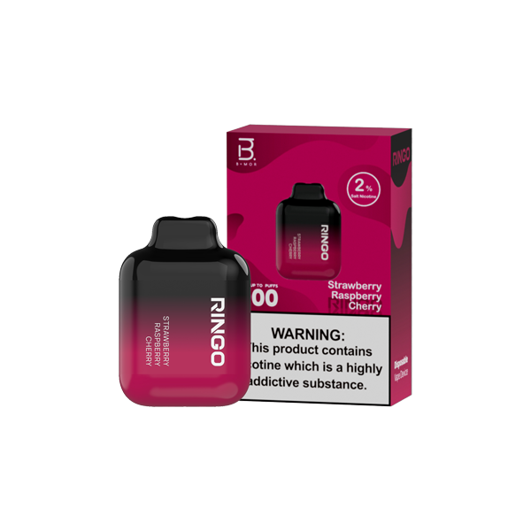 20mg B+MOR Ringo Dual Mesh Disposable Vape Device 600 Puffs - Flavour: Blueberry Sour Raspberry