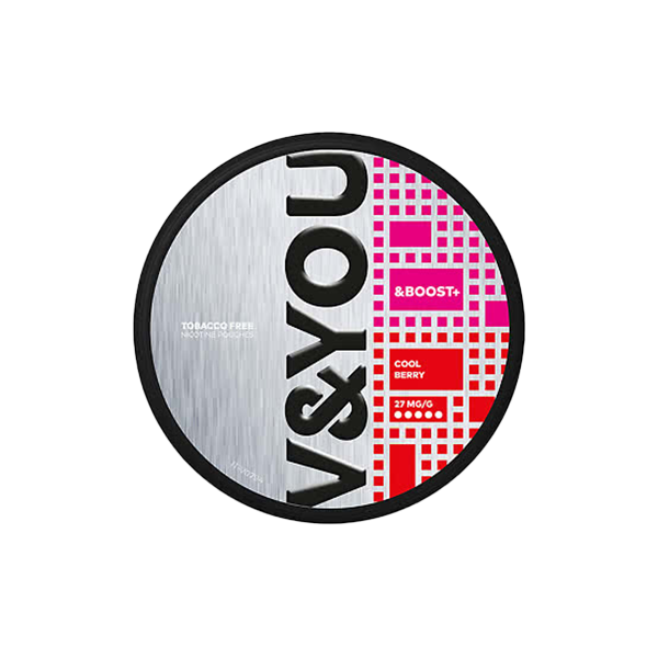 27mg V&YOU Boost+ Nicotine Pouch - 20 Pouches (Buy 1 Get 1 Free) - Flavour: Intense Mint