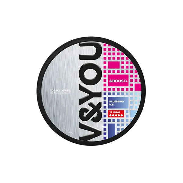 27mg V&YOU Boost+ Nicotine Pouch - 20 Pouches (Buy 1 Get 1 Free) - Flavour: Intense Mint