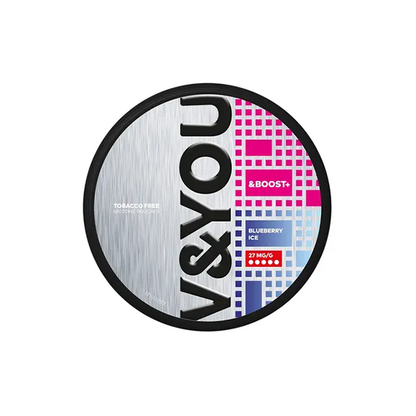 27mg V&YOU Boost+ Nicotine Pouch - 20 Pouches (Buy 1 Get 1 Free) - Flavour: Intense Mint