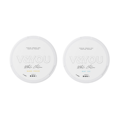 8.8mg V&YOU White Edition Nicotine Pouch - 20 Pouches (Buy 1 Get 1 Free) - Flavour: Mint Ice