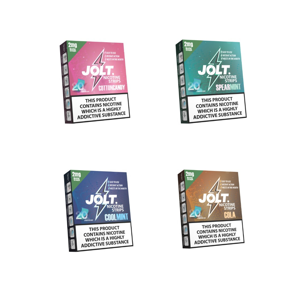 2mg JOLT Nicotine Strips - 20 Strips - Flavour: Raspberry