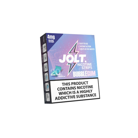 4mg JOLT Nicotine Strips - 20 Strips - Flavour: Bubblegum