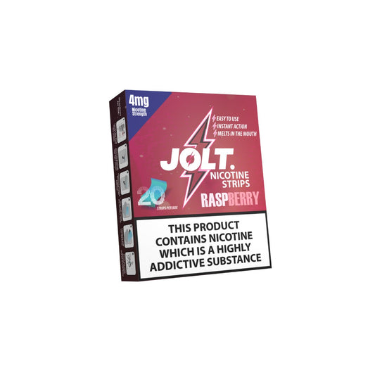 4mg JOLT Nicotine Strips - 20 Strips - Flavour: Raspberry