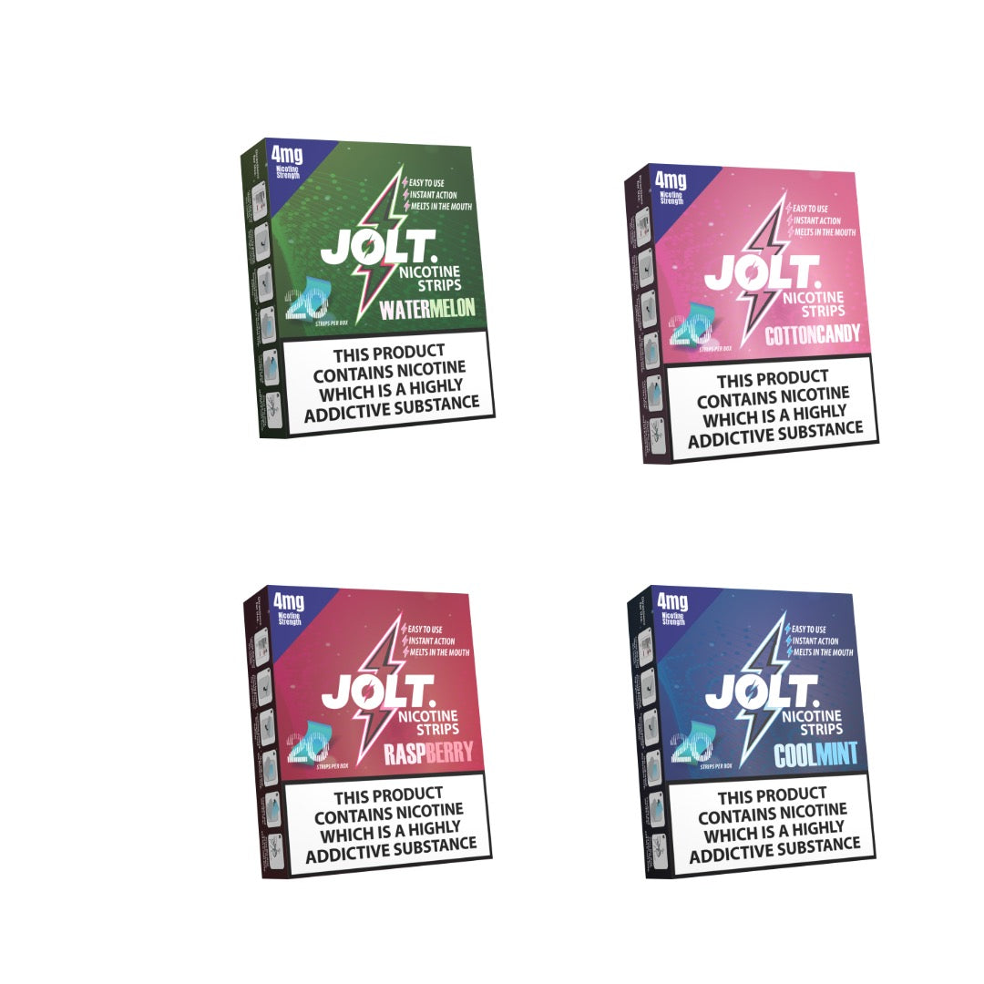 4mg JOLT Nicotine Strips - 20 Strips - Flavour: Strawberry