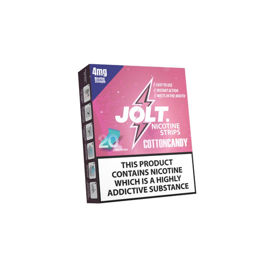 4mg JOLT Nicotine Strips - 20 Strips - Flavour: Cotton Candy