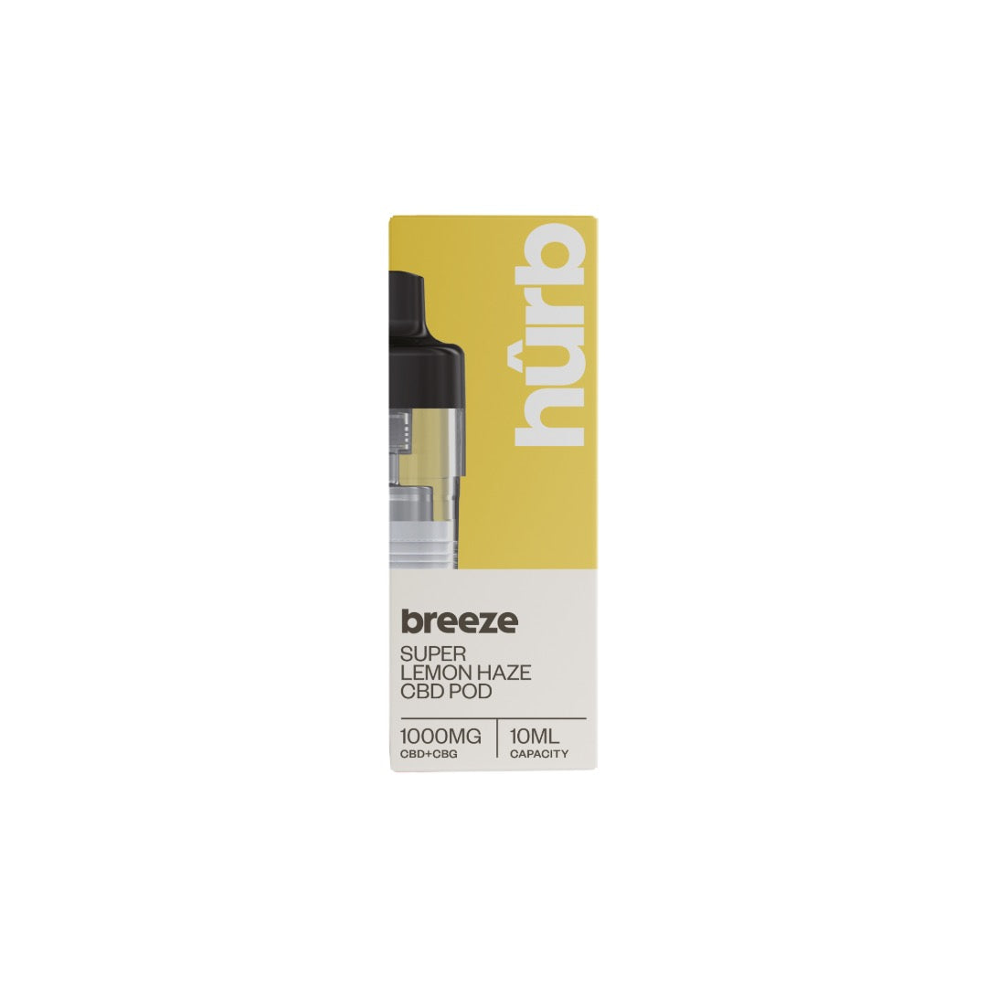 Hurb Breeze CBD 1000mg Pre-filled Pod 10ml - Flavour: Mango