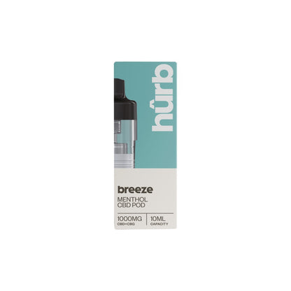 Hurb Breeze CBD 1000mg Pre-filled Pod 10ml - Flavour: Strawberry Cherry