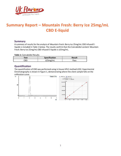 Mountain Fresh 3000mg CBD E-liquid 120ml (50VG/50PG) - Flavour: Cherry Ice