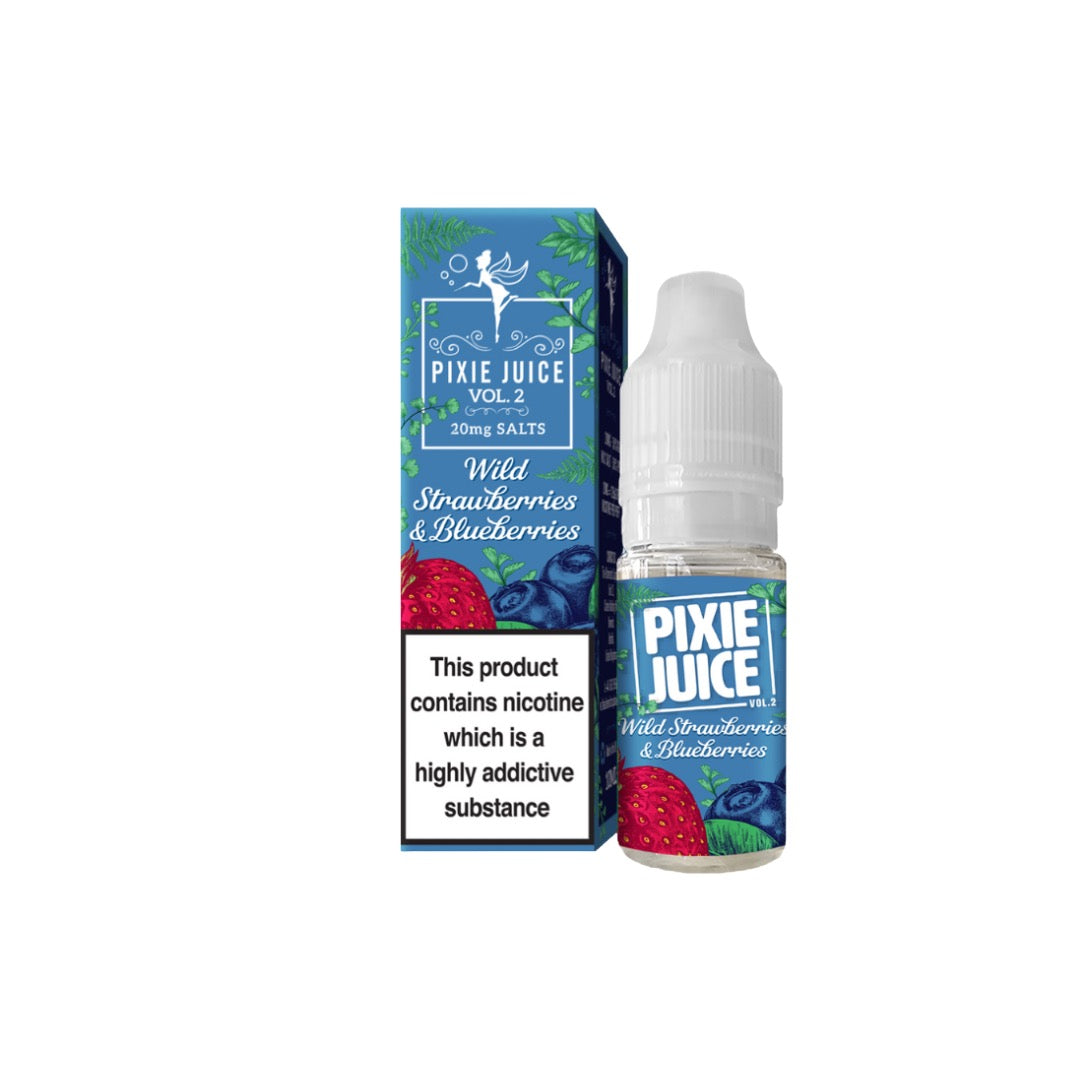 20mg Pixie Juice Volume 2 10ml Nic Salts (50VG/50PG) - Flavour: Raspberry & Plum
