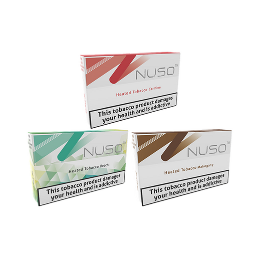 NUSO Heated Tobacco Sticks Strength 2 - 20 Sticks - Flavour: Beach Tobacco