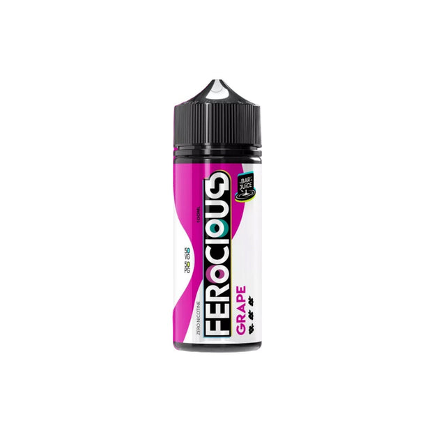 0mg Fantasi Ferocious Bar Juice 100ml Shortfill (50VG/50PG) - Flavour: Grape