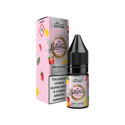 20mg Billionaire Juice Platinum Edition 10ml Nic Salts (50VG/50PG) - Flavour: Crystal Ice