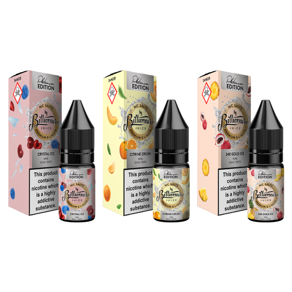 20mg Billionaire Juice Platinum Edition 10ml Nic Salts (50VG/50PG) - Flavour: Citrine Crush