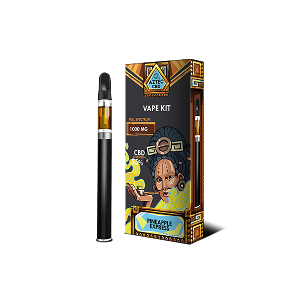 Aztec CBD 1000mg Vape Kit - 1ml - Flavour: Pineapple Express