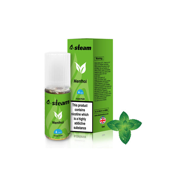 A-Steam Fruit Flavours 3MG 10ML (50VG/50PG) - Flavour: Spearmint