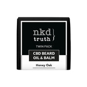 NKD 150mg CBD Twin Pack Honey Oak Beard Oil and balm (BUY 1 GET 1 FREE)