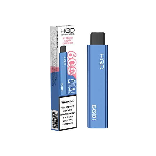 20mg HQD EOS Disposable Vape 600 Puffs - Flavour: Grape Bull
