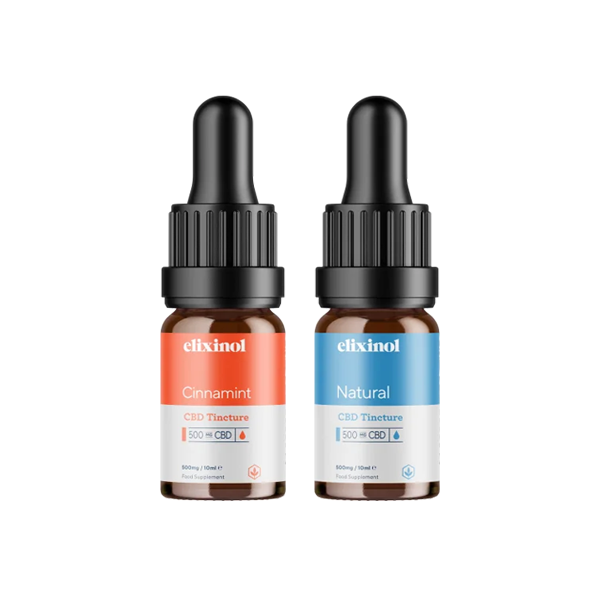 Elixinol 500mg CBD Oil Tinctures - 10ml - Flavour: Natural