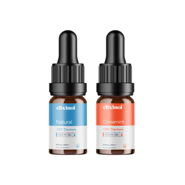 Elixinol 1000mg CBD Oil Tinctures - 10ml - Flavour: Natural