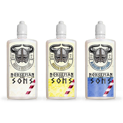 Norsemen 100ml Shortfill Flask Milkshakes 0mg (70VG/30PG) - Flavour: Blueberry Milkshake