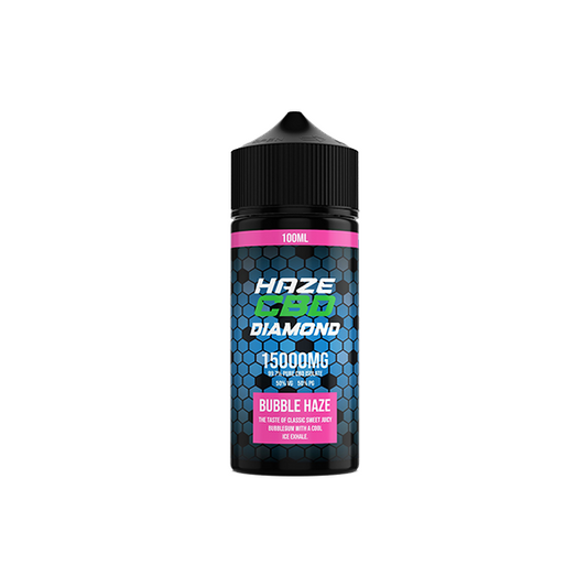 Haze CBD Diamond 15000mg CBD E-Liquid 100ml - Flavour: Bubble Haze