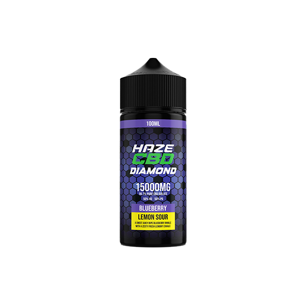 Haze CBD Diamond 15000mg CBD E-Liquid 100ml - Flavour: Blue Raspberry
