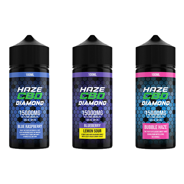 Haze CBD Diamond 15000mg CBD E-Liquid 100ml - Flavour: Watermelon Ice